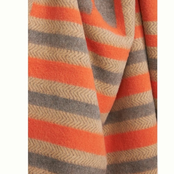 New! Anthropologie-Faribault Monogram Wool Blend Throw Blanket-A - Picture 3 of 11